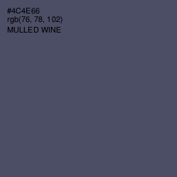 #4C4E66 - Mulled Wine Color Image